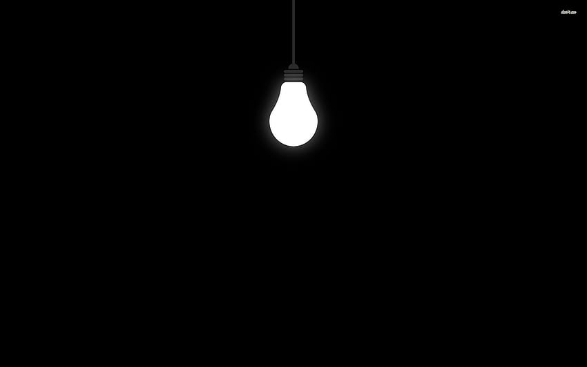 Light bulb - Vector, Black Vector HD wallpaper