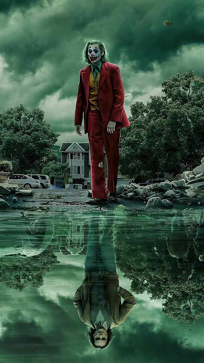 Joker, cloud, sky, Joaquin Phoenix, movie joker HD phone wallpaper