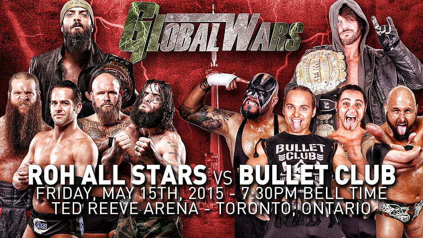 Ring of Honor's Global Wars Night 1 on iPPV, headlined by Bullet Club vs. ROH All Stars - Between The Ropes HD wallpaper