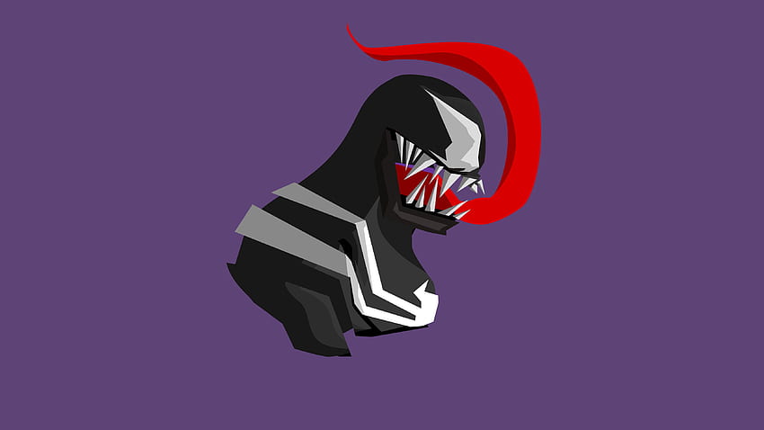 Minimalist Venom, Venom Comic Book HD wallpaper
