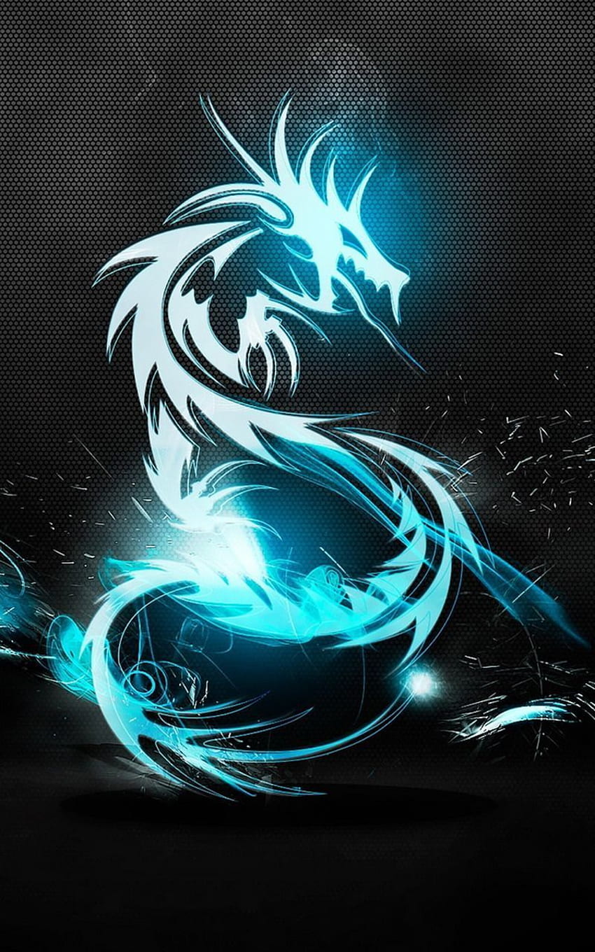 Blue Neon, Cool Black and Neon Blue HD phone wallpaper