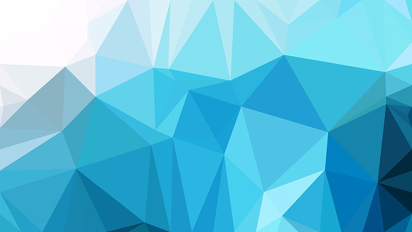 Abstract Blue and White Polygon Background Template, Blue Polygon HD wallpaper