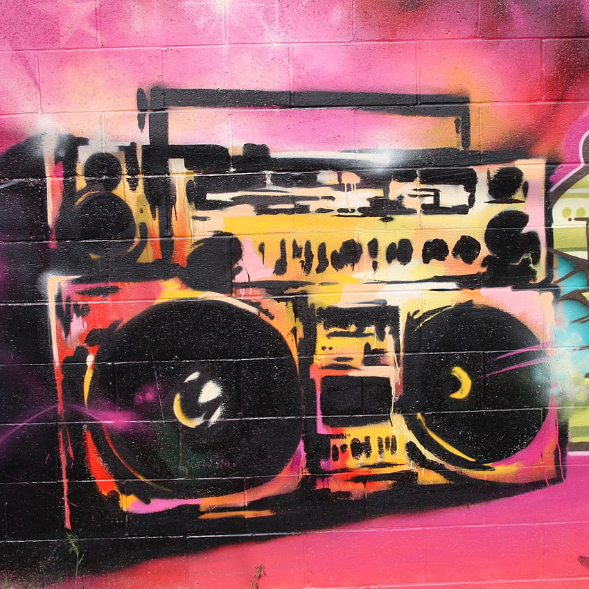 Graffiti Radio Old Classic Paint. Графити, изкуство, изкуство HD тапет за телефон
