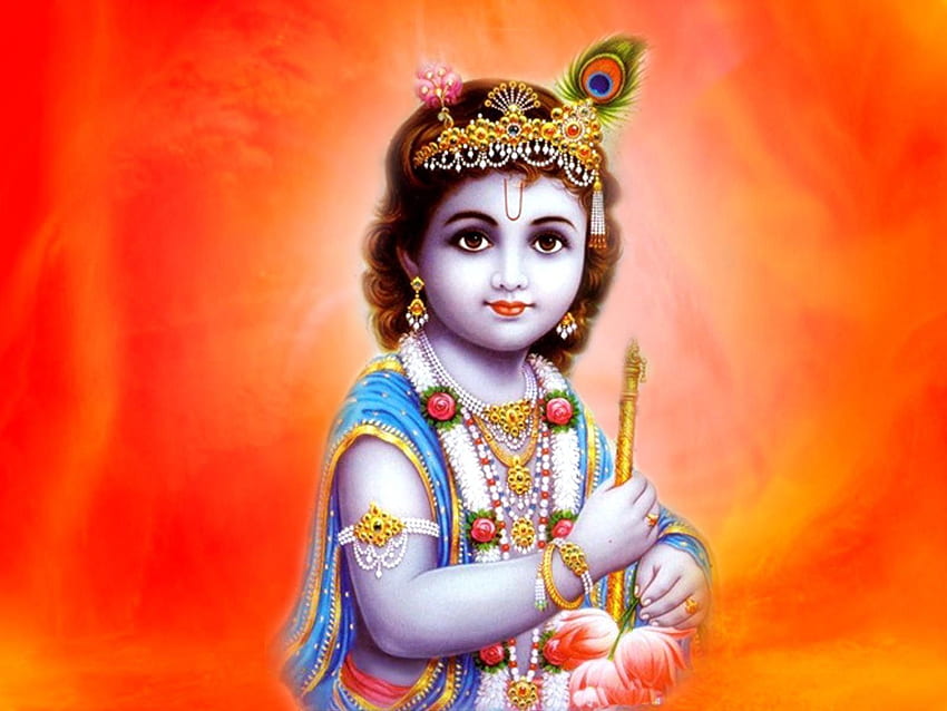 Süßes Baby Krishna für Handy - Bal Krishna Full, Krishna Bhagwan HD-Hintergrundbild