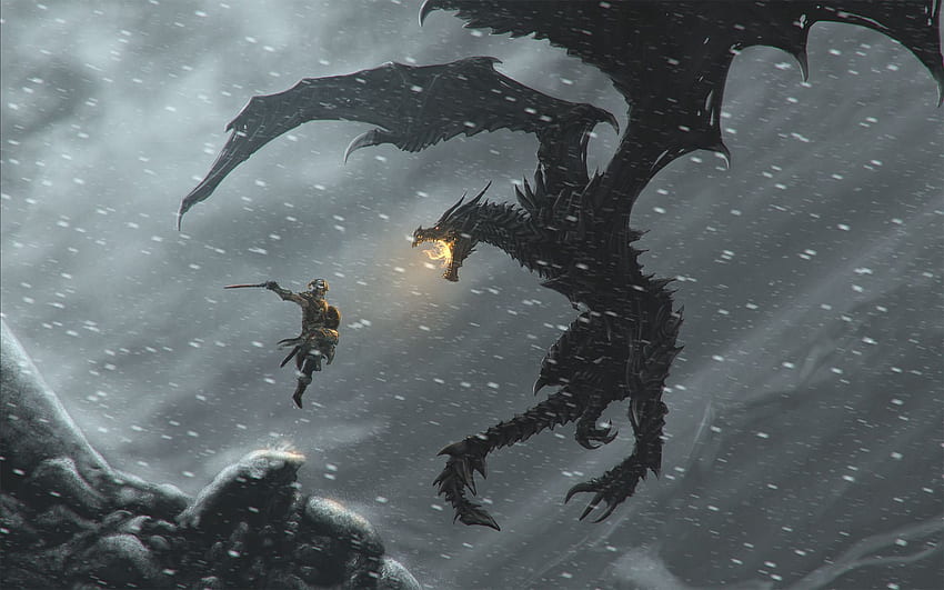 The Elder Scrolls V Skyrim Dragonborn HD duvar kağıdı