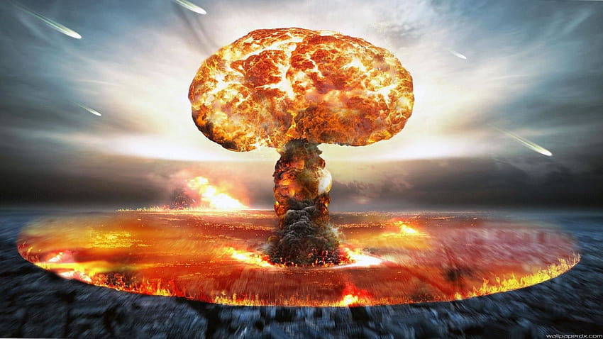 Resumen nuclear, explosión de bomba atómica fondo de pantalla