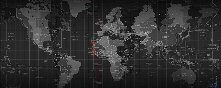 Double moniteur - Carte du monde - Fond d'écran HD