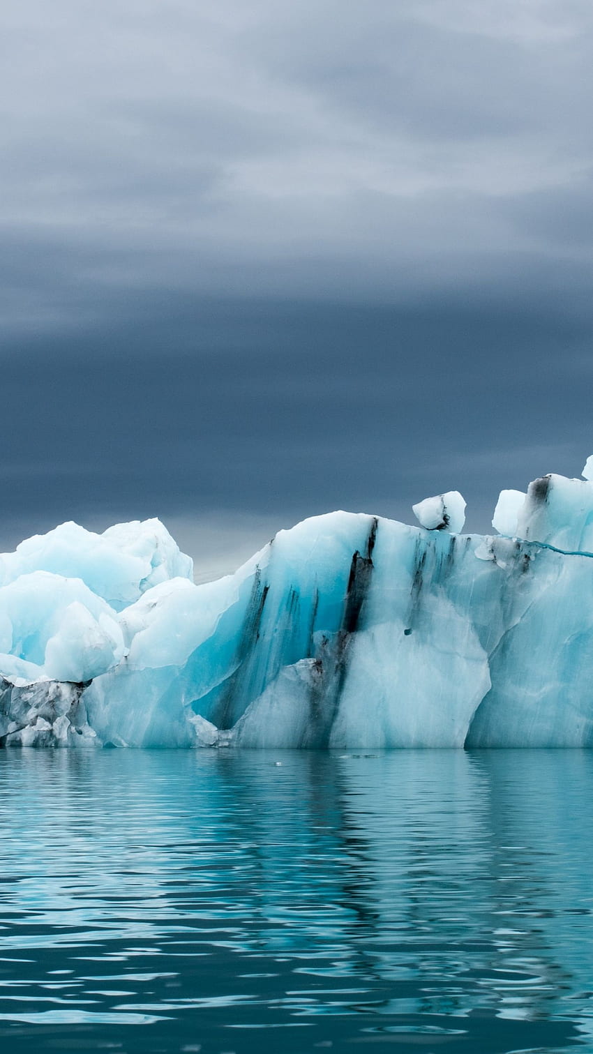 남극 대륙, 빙산, 바다, Apple iPhone Plus, 남극 대륙의 밤 HD 전화 배경 화면