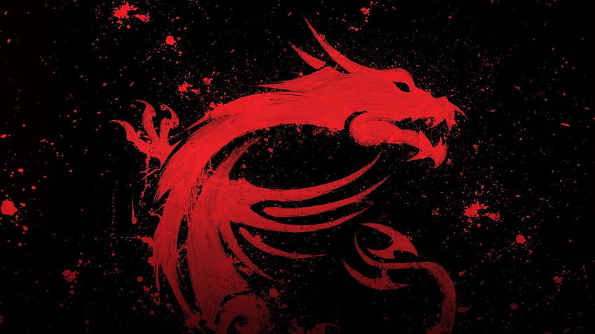 dragão vermelho papel de parede HD