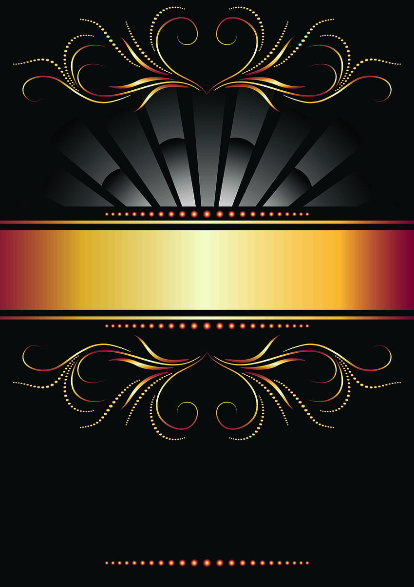 Para > Negro Y Dorado. Diseño de de póster, negro, dorado, logotipo negro y dorado fondo de pantalla del teléfono