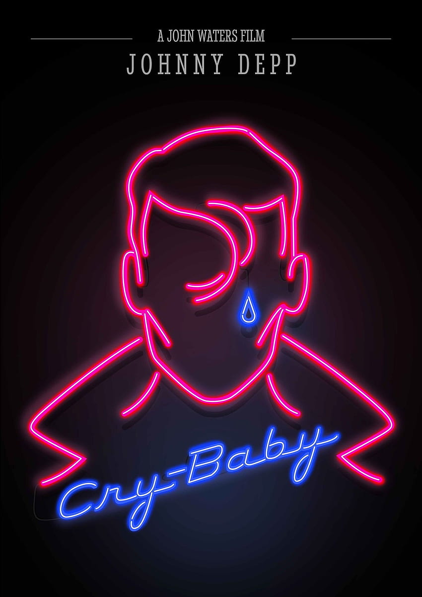 Minimales Plakatdesign für den Film Cry Baby. Minimale Filmplakate, Cry Baby, Cry Baby Film, Johnny Depp Cry Baby HD-Handy-Hintergrundbild