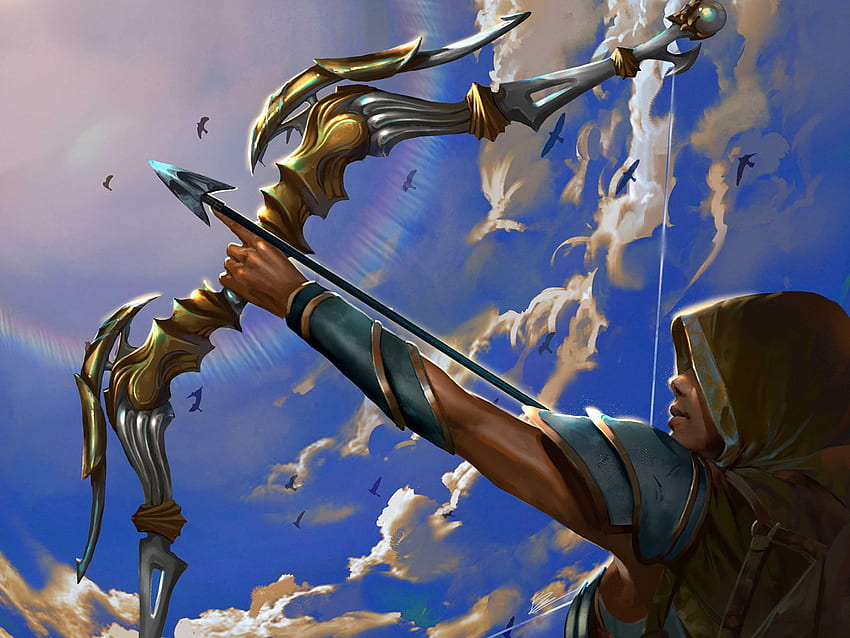 Archers Warriors Bow weapon Wooden arrow Fantasy Sky, Compound Bow Arrow HD wallpaper