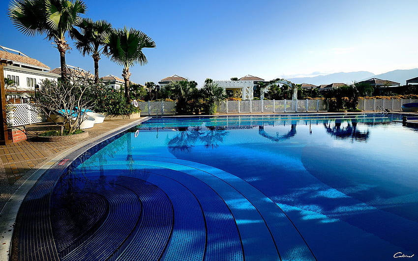 Resort swimming pool HD wallpaper | Pxfuel