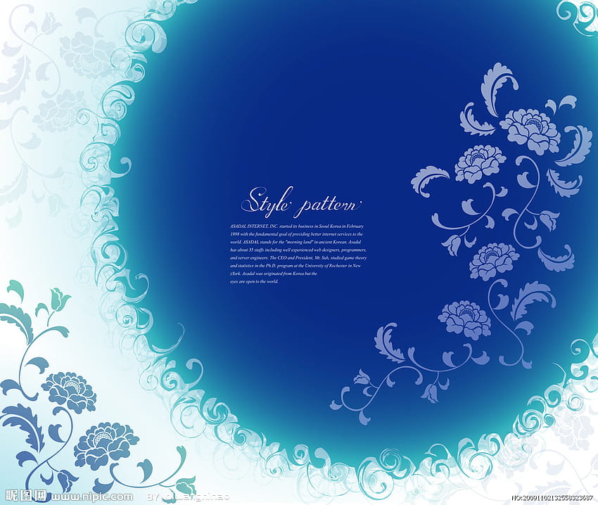 flores azules de ensueño, azul, encaje fondo de pantalla