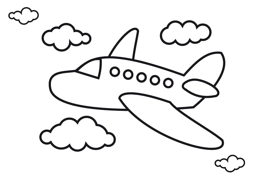 Rysunek samolotu dla dzieci, clip art, clip art w bibliotece clipartów, kreskówka samolot Tapeta HD