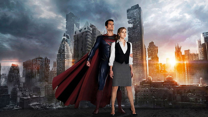 Man of Steel (2013), gadis, henry cavill, aktris, pria baja, clark, pria, superman, lois lane, amy adams, aktor, pasangan Wallpaper HD