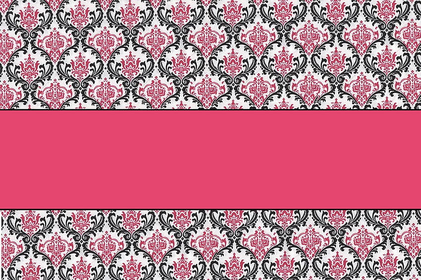 pink damask border clip art