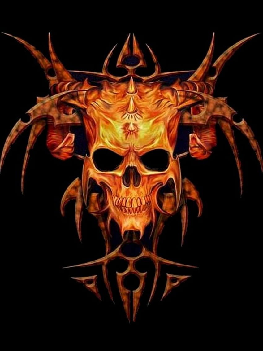 Skull For [] for your , Mobile & Tablet. Explore Skulls . Cool Skull , 3D Skull , Skull, Orange Skull HD phone wallpaper