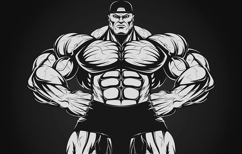 figure, art, muscle, muscle, muscles, press, Beast Gym HD wallpaper