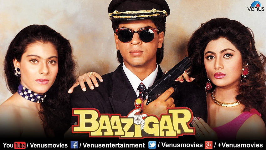 Baazigar (1993) Film hindi complet. Shahrukh Khan. Kajol. Shilipa Fond d'écran HD