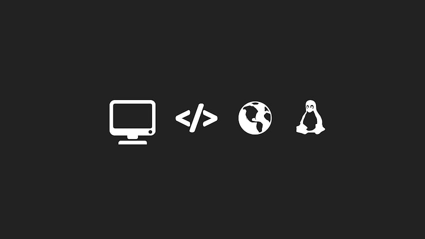 weißer Computermonitor, Erde und Pinguin-ClipArt HD-Hintergrundbild