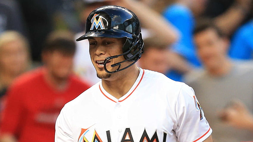 Giancarlo Stanton appears on 'SI' cover in bodypaint Marlins jersey