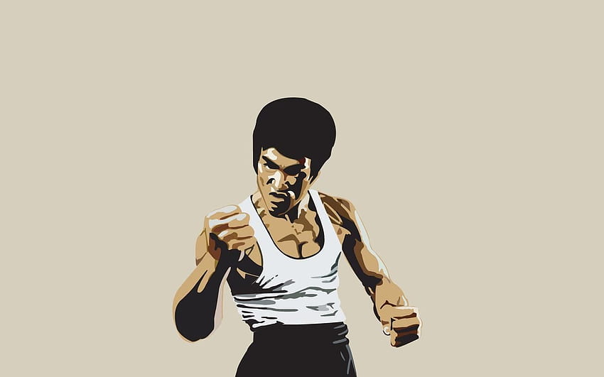 Bruce Lee, legendary, asians, actors, martial arts, vector art, Cool Martial Arts HD wallpaper