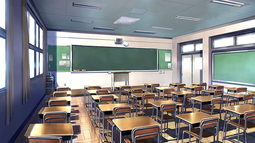 School Anime Scenery Background . Resources:, Classroom HD wallpaper