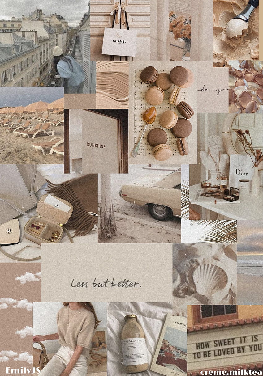 Aesthetic: Collages for iPad, Beige Collage HD phone wallpaper