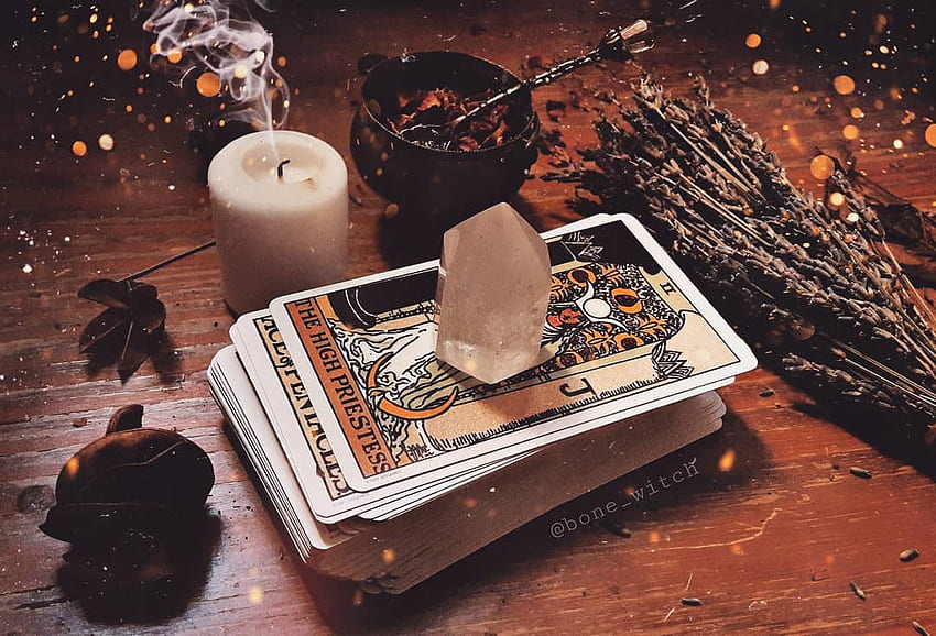 wicca, crystal, tarot and candle -, Wicca Aesthetic HD wallpaper