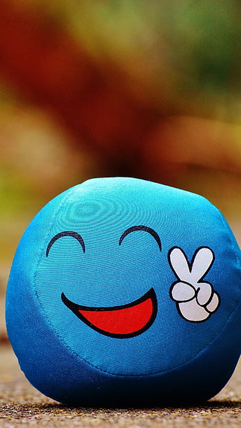 Smile Wale, Cute, Blue, Smiley Ball HD phone wallpaper | Pxfuel