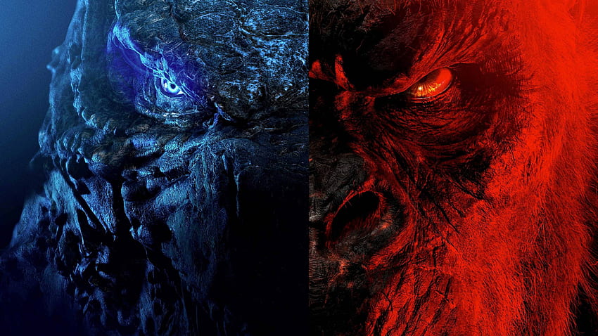 Plakat Godzilla kontra Kong 201, Filmy, i Tło, Niebieska Godzilla Tapeta HD