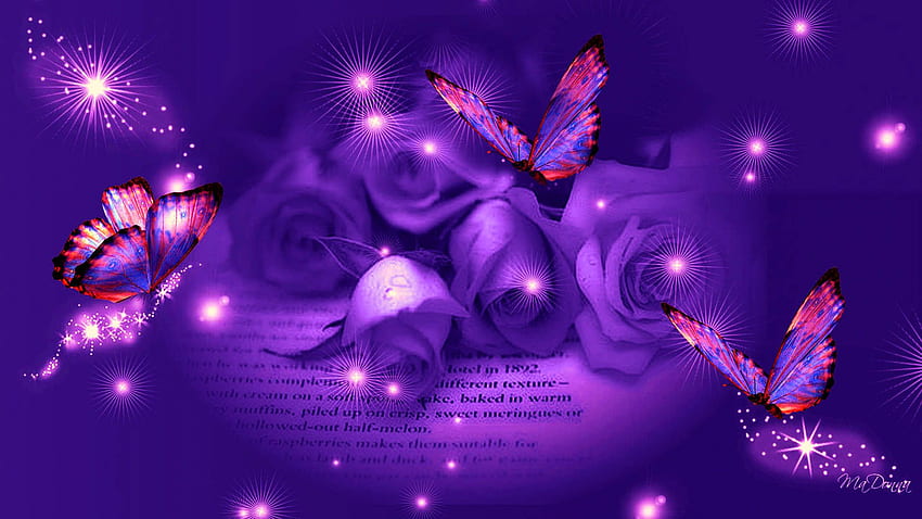 Magical Butterflies . Galleries and . Butterfly , Magical , Butterfly background, Purple Magical HD wallpaper