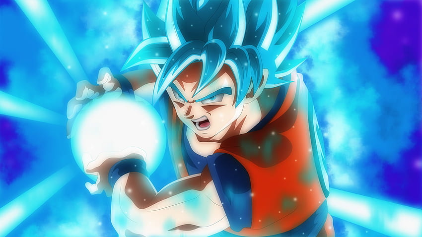 Goku Kamehameha Gelombang Super Saiyan Bl. Wallpaper HD