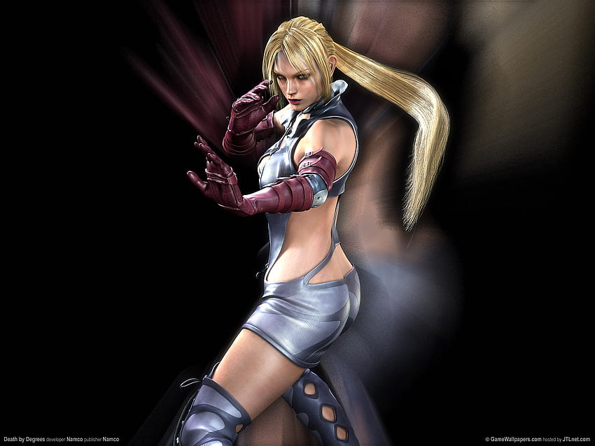 NINA IN ACTION, nina, angel, 3d, abstract, game, death by degrees, tekken, art, hot, girl, williams, nina williams, fairy, anime, fantasy, video game, yellow hair, fighter, women, dream HD wallpaper