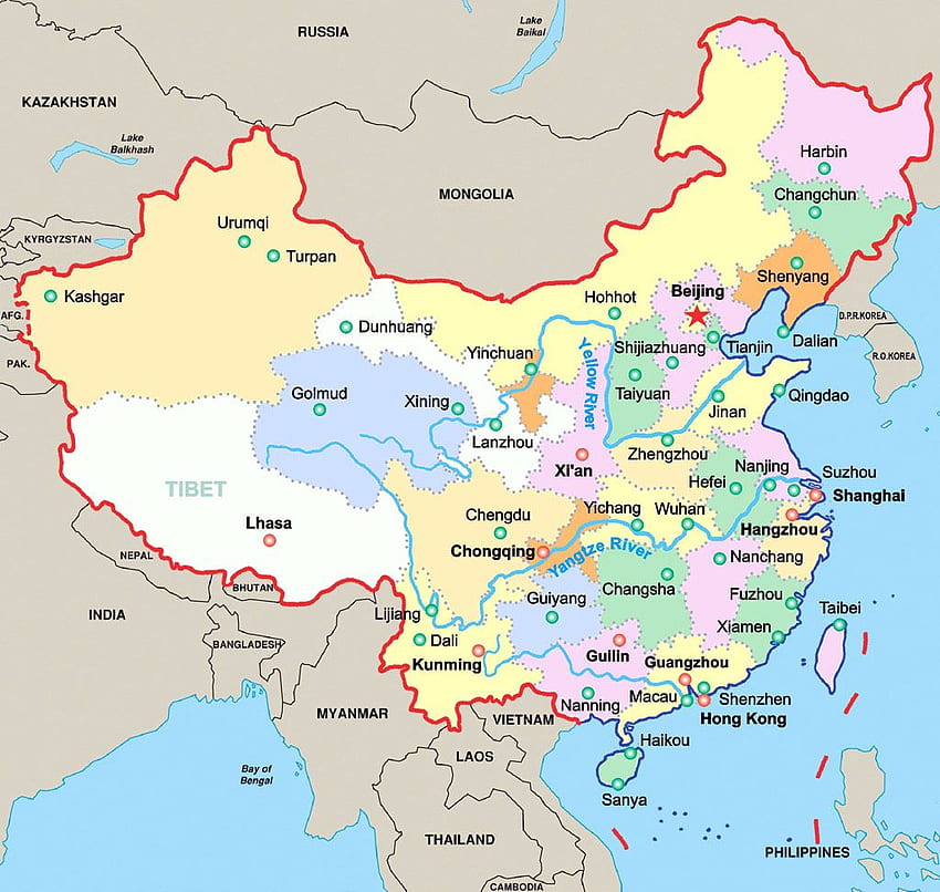 Guilin Karten Karte von Guilin China Guilin Touristenkarte HD-Hintergrundbild