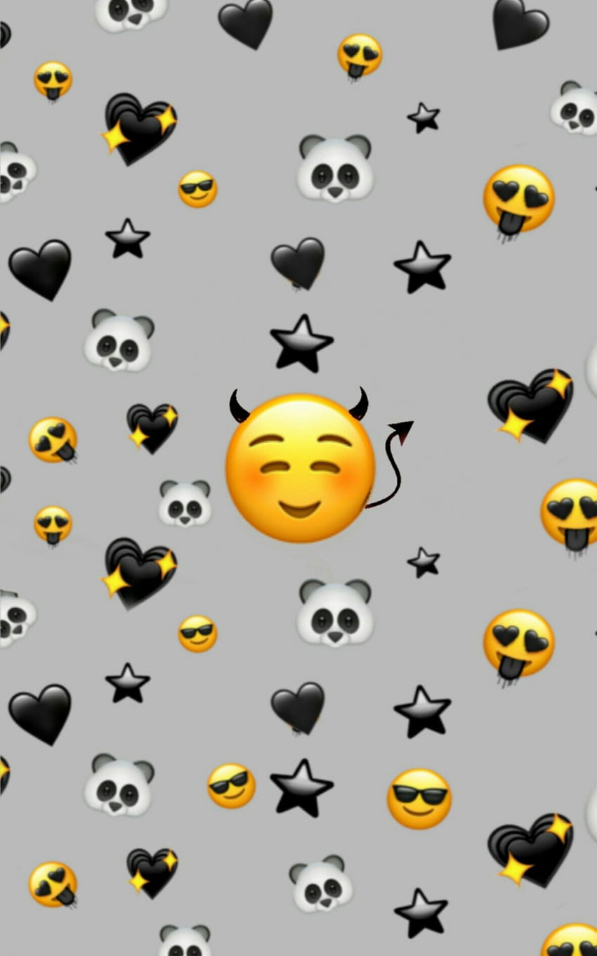 Черен фон на емотикони Сладки емотикони Emoji [] за вашия мобилен телефон и таблет. Разгледайте фона на емотикони. Емоджи, Емоджи, Извънземни Емоджи, Тъмни Емоджи HD тапет за телефон