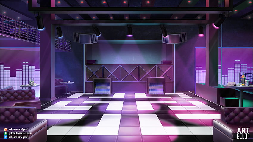 Night club. Background. Episode interactive background, Episode background, Anime background, Dance Club HD wallpaper
