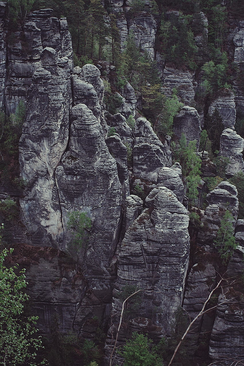 Rocky cliffs, rocks, nature HD phone wallpaper