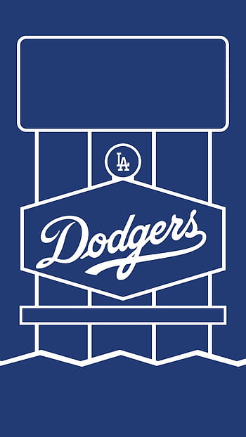 Dodgers team logo over the grunge wooden background that painted with their  logo colors 4K wallpaper download