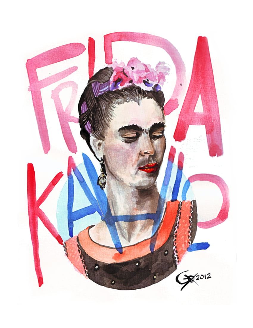 Фрида Кало Художествено рисуване Лесно стъпка по уроци Чертежи Страници с ръководство HD тапет за телефон