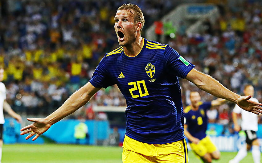 Ola Toivonen, , portrait, Sweden national football team, Swedish football player, attacking midfielder, football for with resolution . High Quality HD wallpaper