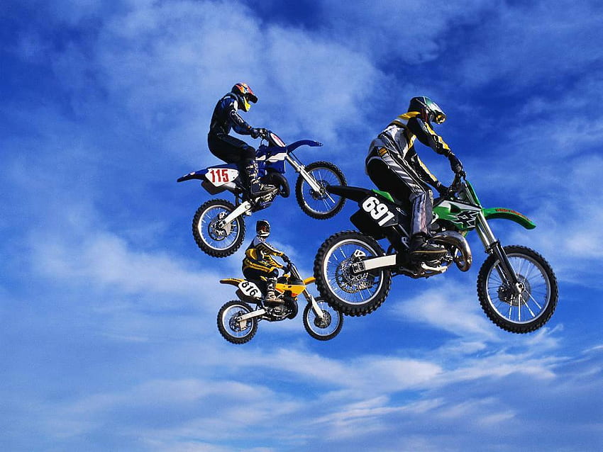 extreme air, bike, jumping HD wallpaper