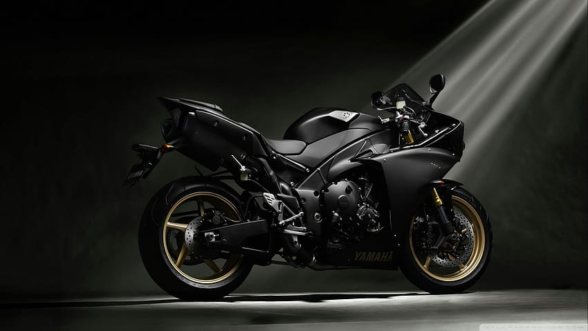 Черен и сив спортен мотоциклет, Yamaha YZF, мотоциклет, Yamaha Black • For You For & Mobile, Cool Sports Bike HD тапет