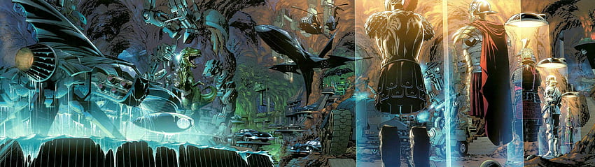 Ein doppelter schirm der Batcave: Batman HD-Hintergrundbild