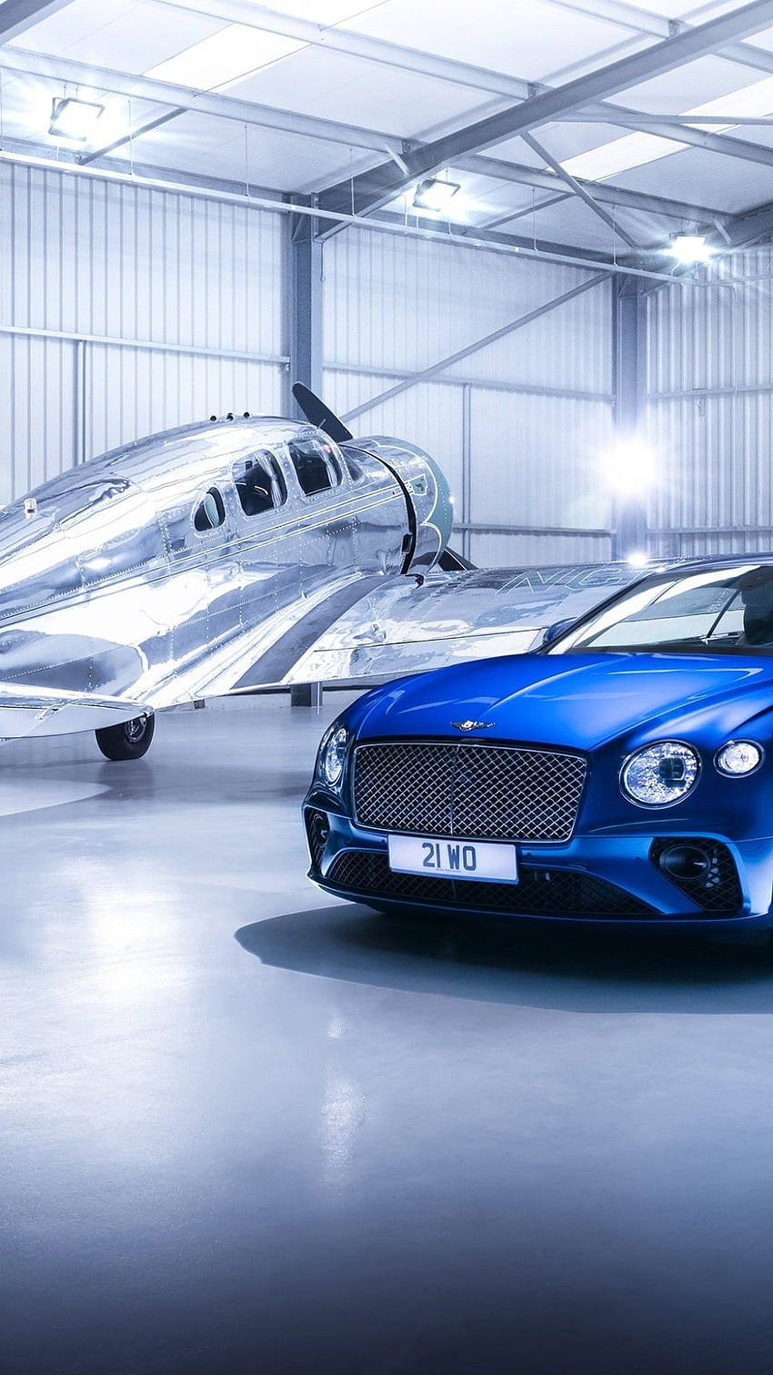Bentley Continental Gt 2018, Blue, Luxury, Bently HD phone wallpaper
