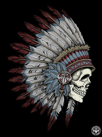 Top 82+ red indian skull tattoo