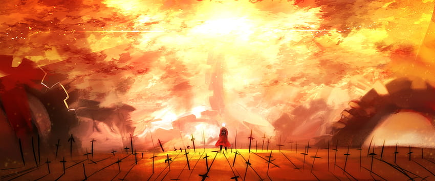 Fate Stay Night, explosion d'anime Fond d'écran HD