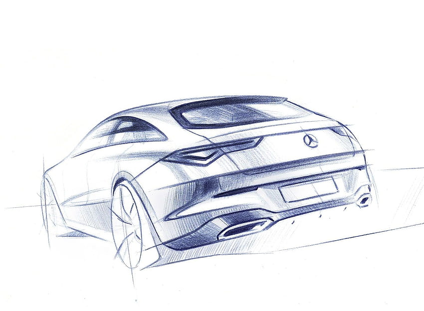 Sketsa Desain Rem Penembakan Mercedes Benz CLA