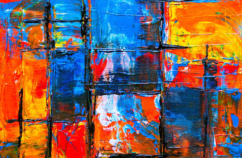 Leinwand, Abstrakt, Mehrfarbig, Bunt, Farbe, Flecken, Flecken, Moderne Kunst, Zeitgenössische Kunst HD-Hintergrundbild